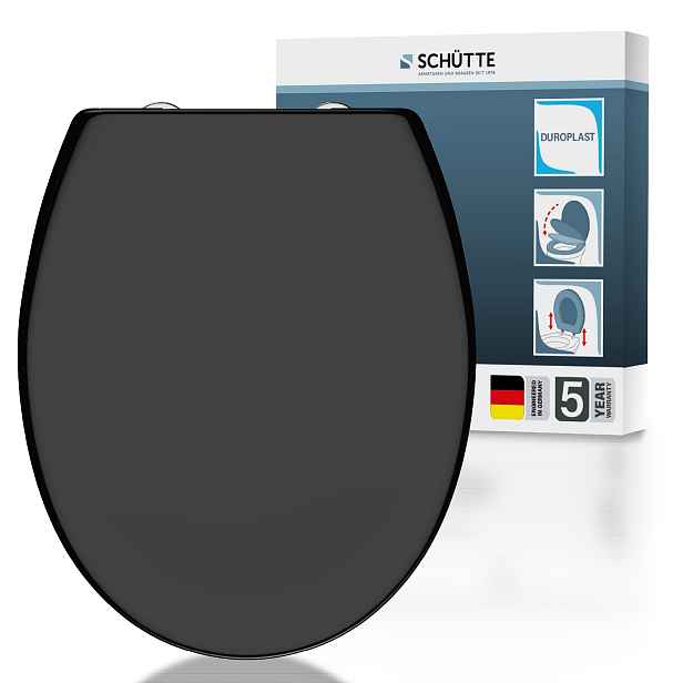 Wc sedátko Schütte B0BD31JMSL černý duroplast
