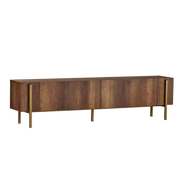 TV stolek v dekoru ořechu v tmavě přírodní barvě 180x45x30 cm Nexus – Kalune Design