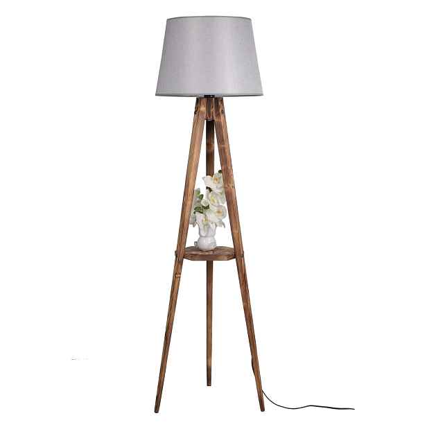 Opviq Stojací lampa Sehbali V 160 cm hnědá/šedá