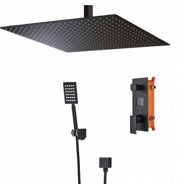 Sprchový set stropní černá -black 40 LCD