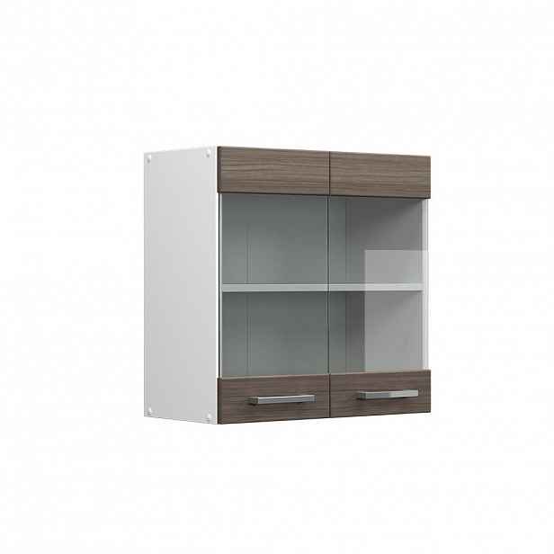 Vicco UNIVERZÁLNÍ NÁSTĚNNÁ SKŘÍŇKA R-Line Šedá 60 cm se skleněnými dvířky