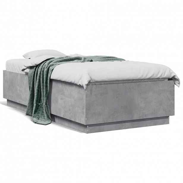 vidaXL Rám postele betonově šedý 75 x 190 cm kompozitní dřevo