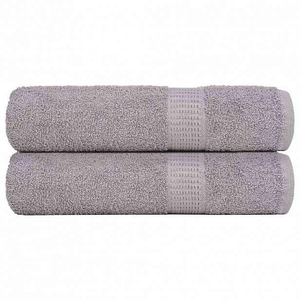 vidaXL Ručníky FROGN 2 ks šedé 50x100 cm 360 g/m²