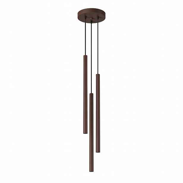 Závěsná lampa Stropní osvětlení s dlouhými trubkami Pastelo 3P hnědá Sollux