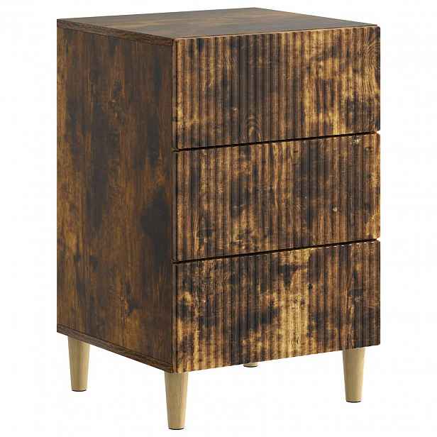 vidaXL Noční skříňka Kouřový dub 43 x 41 x 66,5 cm Kompozitní dřevo