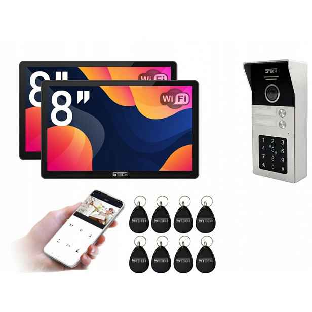 2-žilový digitální WiFi videotelefon Fhd 8" 2xVirgo One PLUS(B)/82225-2