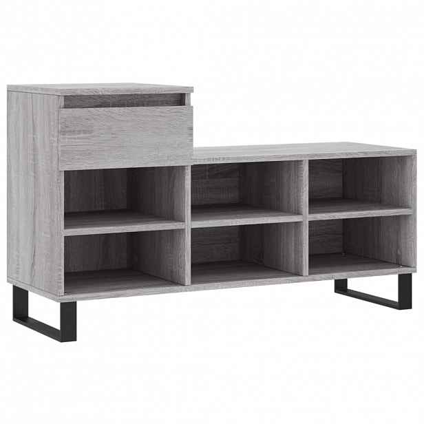 vidaXL Botník šedý sonoma 102x36x60 cm kompozitní dřevo