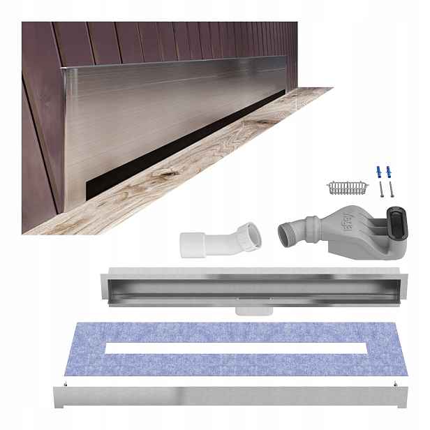 Lineární odtok 80 cm, sifon Viega Wall Waterway