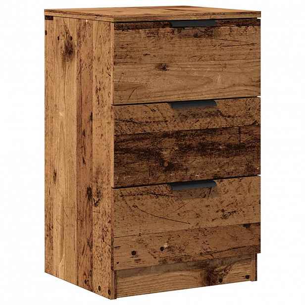 vidaXL Noční stolek old wood 40 x 36 x 65 cm kompozitní dřevo