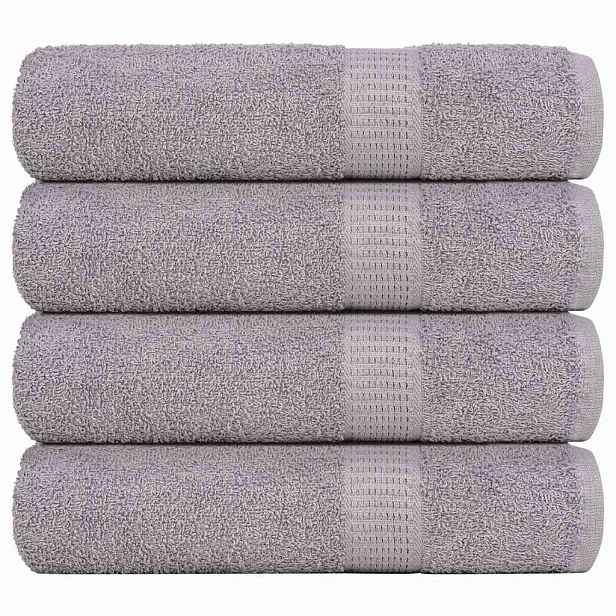 vidaXL Ručníky FROGN 4 ks šedé 50x100 cm 360 g/m²