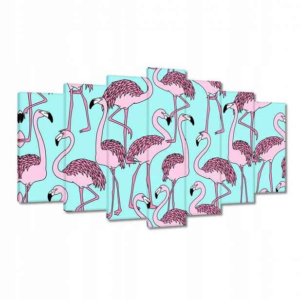 Obrazy 140x80 Růžové Flamini Flamingo