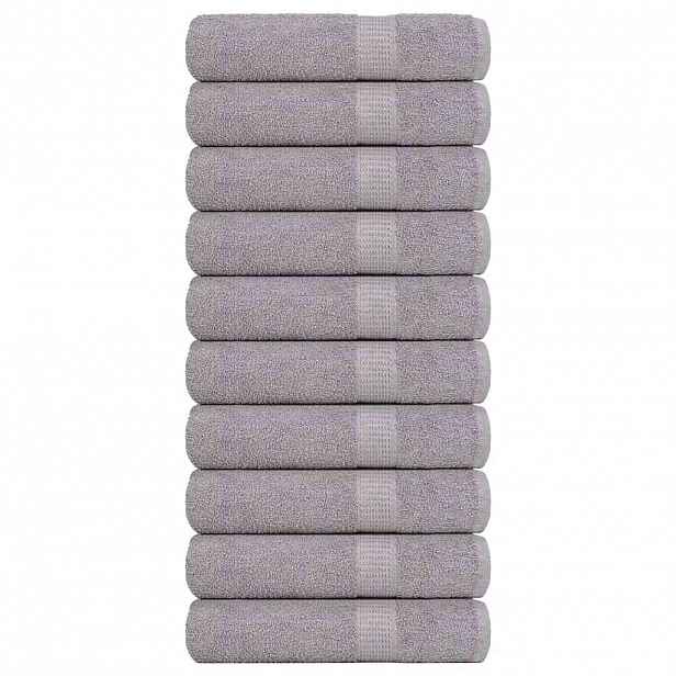 vidaXL Ručníky FROGN 10 ks šedé 50x100 cm 360 g/m²