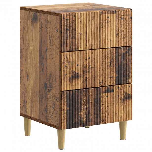 vidaXL Noční skříňka Staré dřevo 43 x 41 x 66,5 cm Kompozitní dřevo