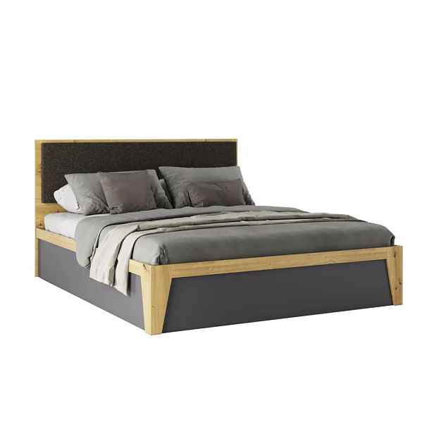 Casarredo Manželská postel SKOURA 160 - dub artisan/grafit