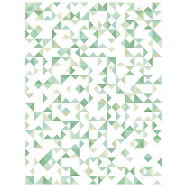 Fototapeta Zelené trojúhelníky geometrie minimalismus do domu 206x275 lepidlo