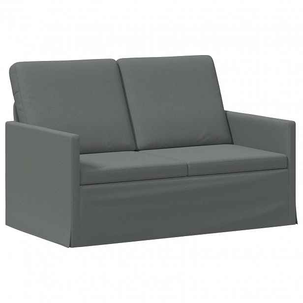vidaXL Pohovka pro 2 osoby Tmavě šedá 130 x 81 x 82 cm Textil