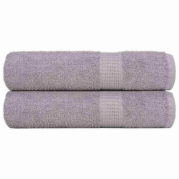 vidaXL Ručníky do sprchy FROGN 2 ks šedé 70 x 140 cm 360 g/m²
