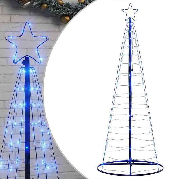 vidaXL LED vánoční stromek 200 modrých LED diod 180 cm