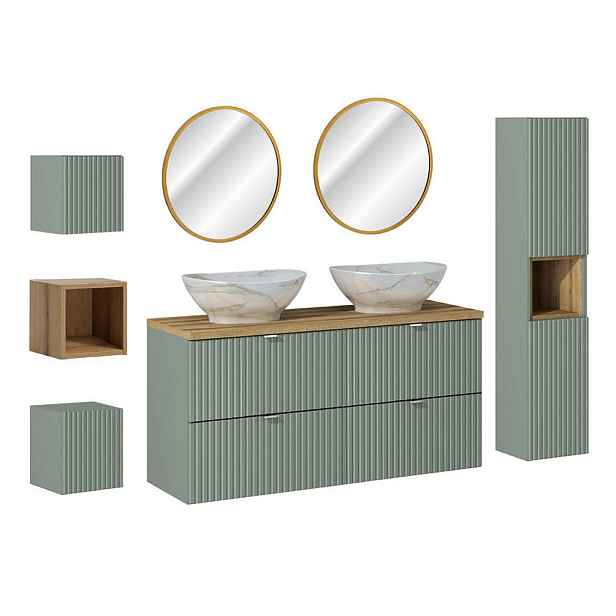 Petits-meubles KOUPELNOVÝ NÁBYTEK 120.4cm Jade 2er-Set Zelená a dřevo