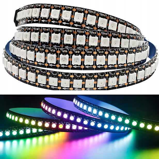 Digitální Led pásek Rgb WS2813 Smd 5050 Wled tekoucí Rgbic 144 LED/m 5V délka 3 m