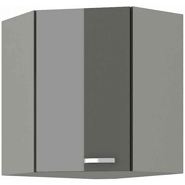 Horní rohová kuchyňská skříňka Grey 60/60 cm