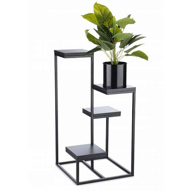 Moderní květináč černý 79 cm industriální Loft