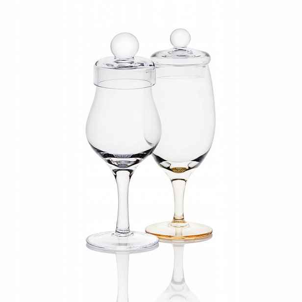 Skleničky s víčkem na ochutnávku whisky komplet Amber Glass 2x100 ml