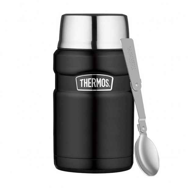 Thermos Termonádoba na oběd s termoskou a lžící 710 ml černá matná