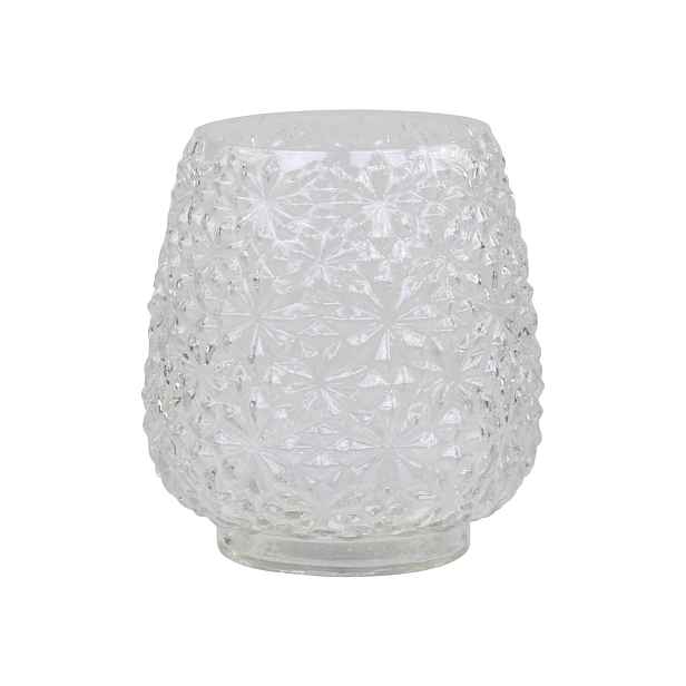 Transparentní skleněná dekorační váza / svícen Drea - Ø 14*15cm Chic Antique
