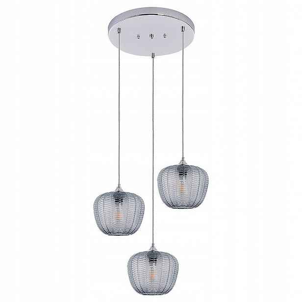 Tříbodová efektní skleněná závěsná lampa