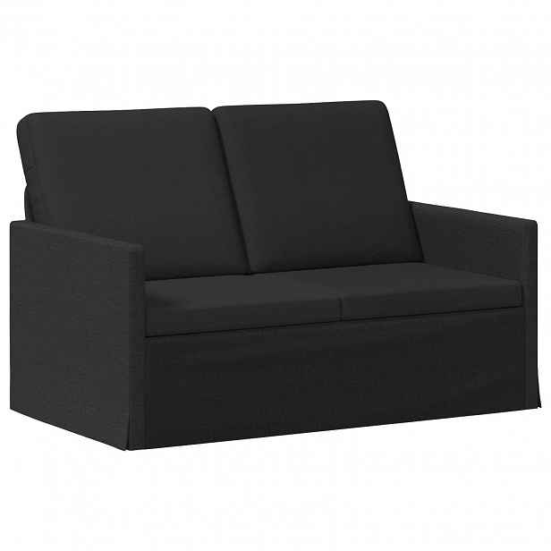 vidaXL Pohovka pro 2 osoby Černá 130 x 81 x 82 cm Textil