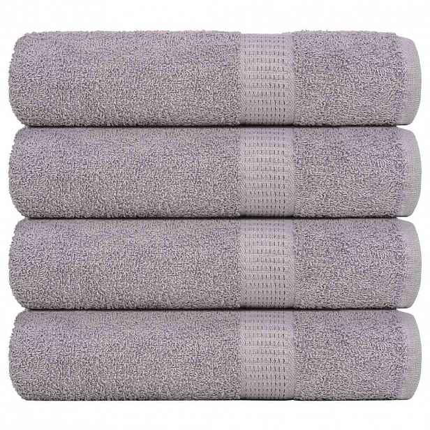 vidaXL Ručníky do sprchy FROGN 4 ks šedé 70 x 140 cm 360 g/m²