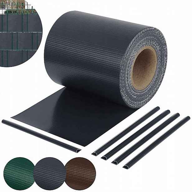 Woltu Stínící panelové pásy 450 g/m² Černá