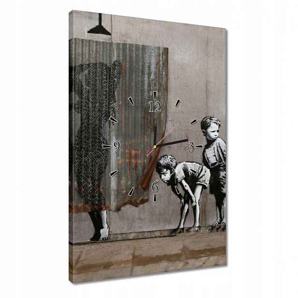 Nástěnné hodiny 40x60 Banksy sledování