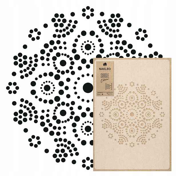 Malířská šablona Mandala L-full průměr 57 cm pro omítky Opakovaně Použitelný Omítka Beton
