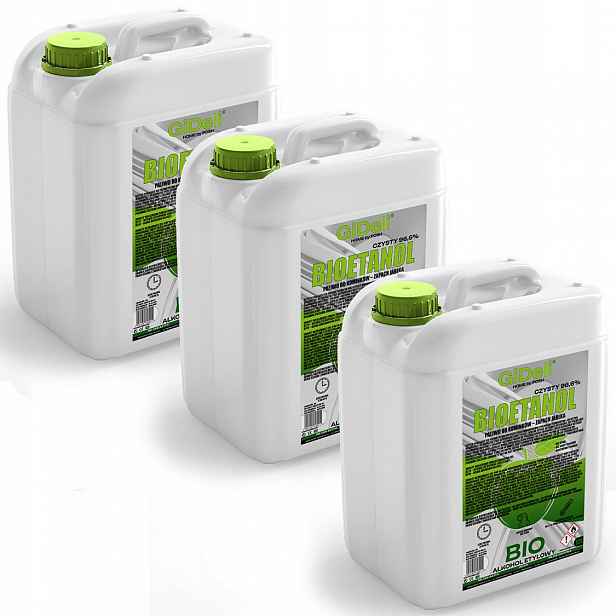 Bioetanol do krbu 3x 10 l s vůní zeleného jablka, biopalivo