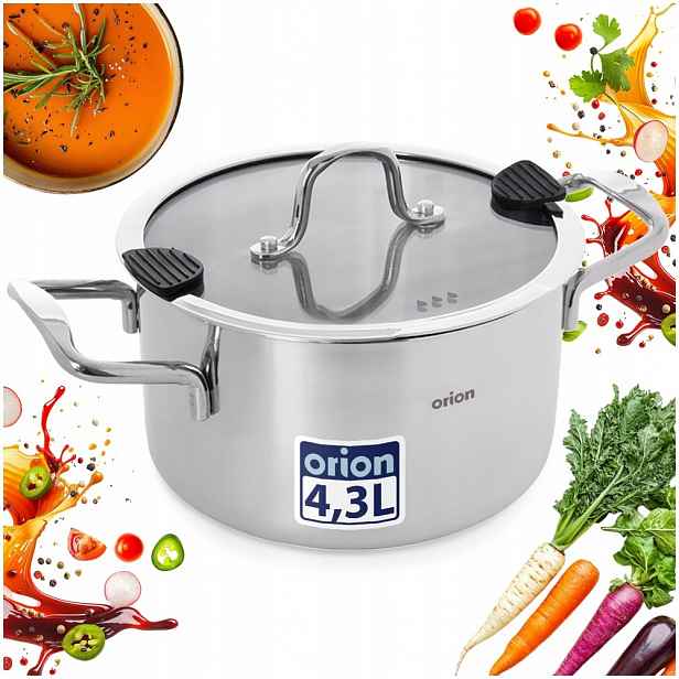 Hrnec Orion Venice s poklicí nerezový 22 cm 4,3L Premium