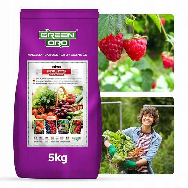 Vícesložkové hnojivo pro maliny a ovoce Oro Fruits 100 dní 5 kg Green Oro