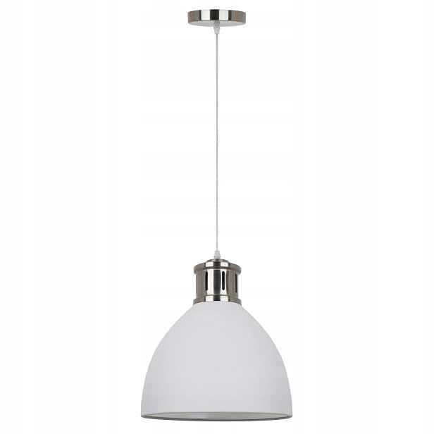 Závěsná lampa Italux Lola Industriální Bílo-niklová E27 Kovová
