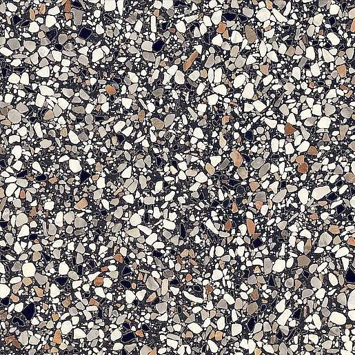 Dlažba Del Conca Frammenti nero micro 20x20 cm mat 20FR08MI