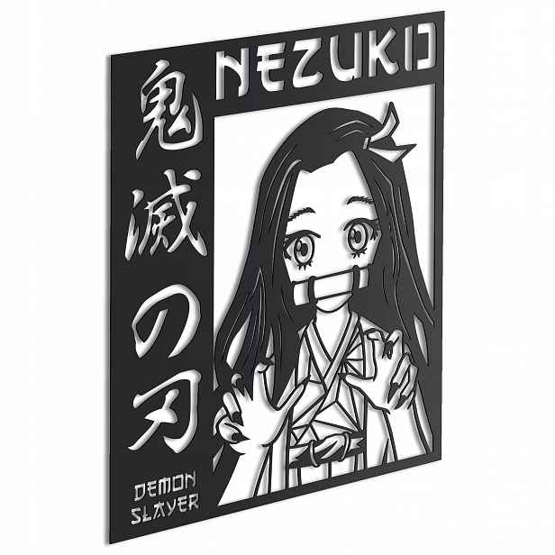 Dřevěný obraz Anime Demon Slayer Nezuko Kamado Nástěnná Dekorace Dárek