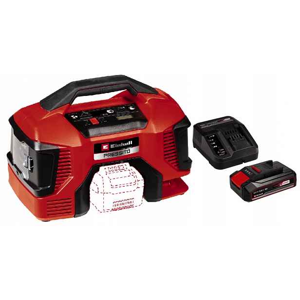 Einhell Kompresor Pressito 18/21 4020467 Sada Akumulátor 2,5AH