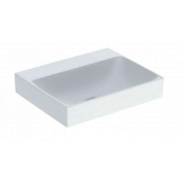 Geberit ONE - Umyvadlo 50x40x14 cm, bez přepadu, bez otvoru pro baterii, KeraTect, bílá 505.021.01.6