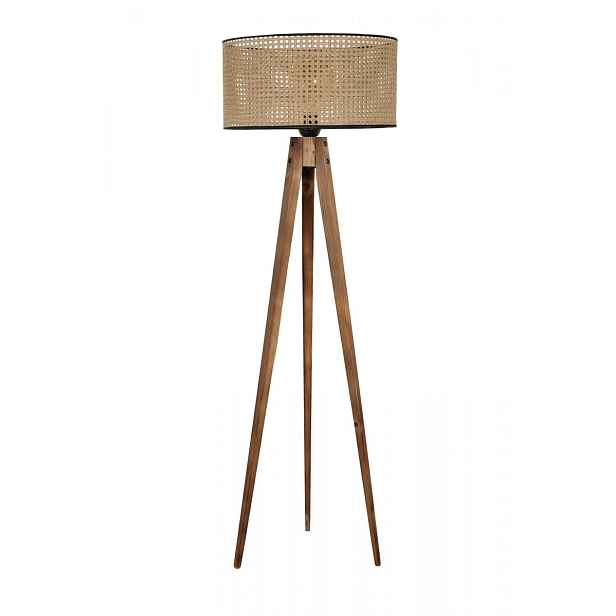 Opviq Stojací lampa Tripod Ceviz 153 cm hnědá