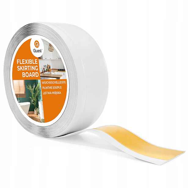 Pvc podlahová lišta samolepicí soklová 70x20 mm bílá, 20 m