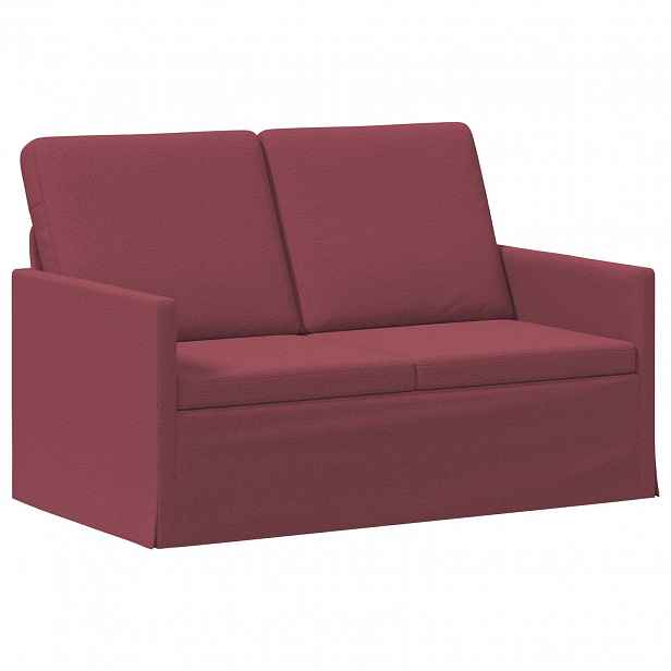 vidaXL Pohovka pro 2 osoby Víno Červené 130 x 81 x 82 cm Textil