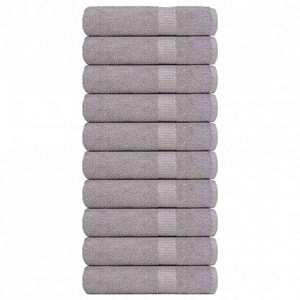 vidaXL Ručníky do sprchy FROGN 10 ks šedé 70x140 cm 360 g/m²