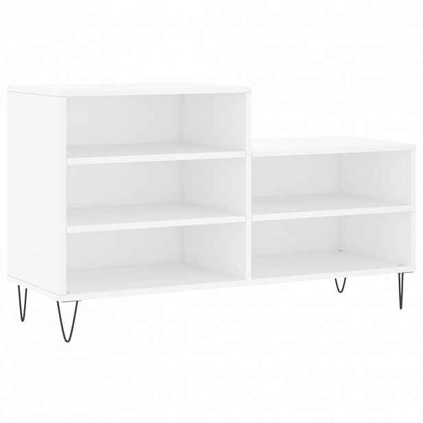 vidaXL Botník bílý 102x36x60 cm kompozitní dřevo