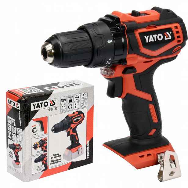 Aku Šroubovák Yato akumulátorové napájení 18 V YT-82795 Bez Aku 42NM Body