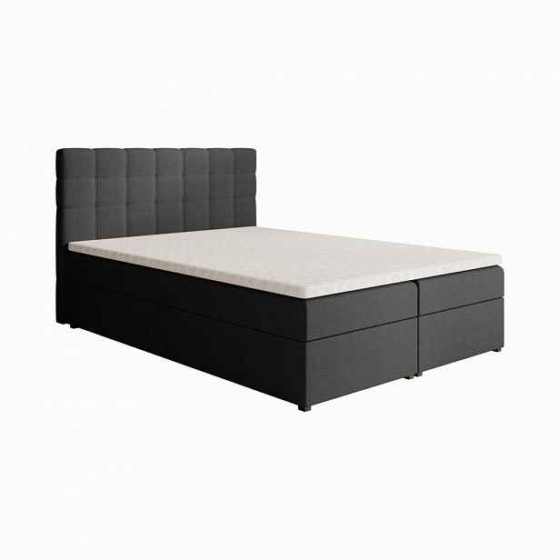 Beautysofa ČALOUNĚNÁ postel Topiq 144/203/103, černá